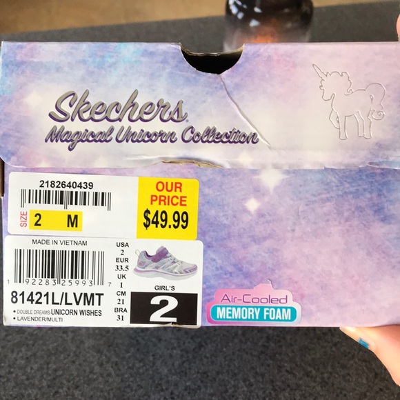 Used Condition Youth Girls Skechers Size 2 - Picture 1 of 2